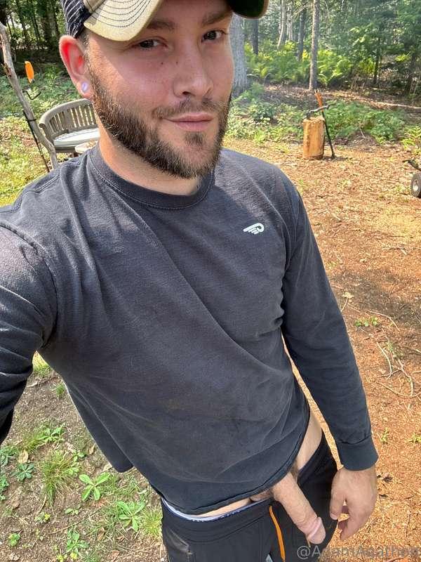 Getting hard thinking about camping this weekend 😈🍆💦