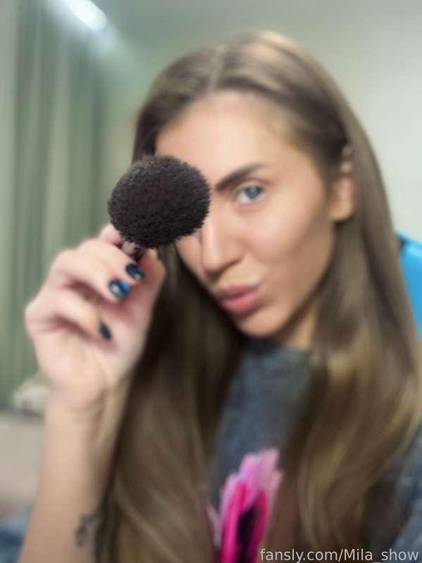 I made a new video for you, today it will be published on YouTube! This time I used not only your favorite techniques with breathing and tongue, but also elements of makeup in the style of ASMR. Do you think you'll like it? :)❤️