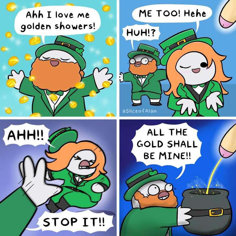 Golden Shower (NSFW Funny COMIC)