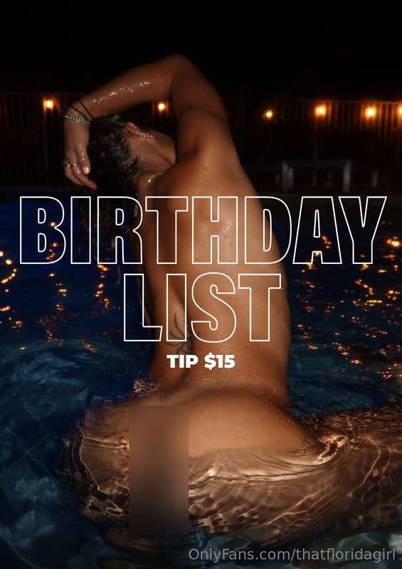 BIRTHDAY LIST 🎂AHHHH I'm sooo excited that my bday is alread..