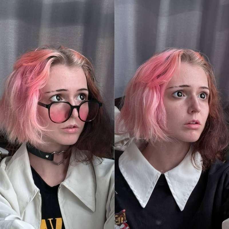 glasses/no glasses selfie

#fyp #pinkhair #anime #animegirl #petitegirl #petite #glasses #alternative