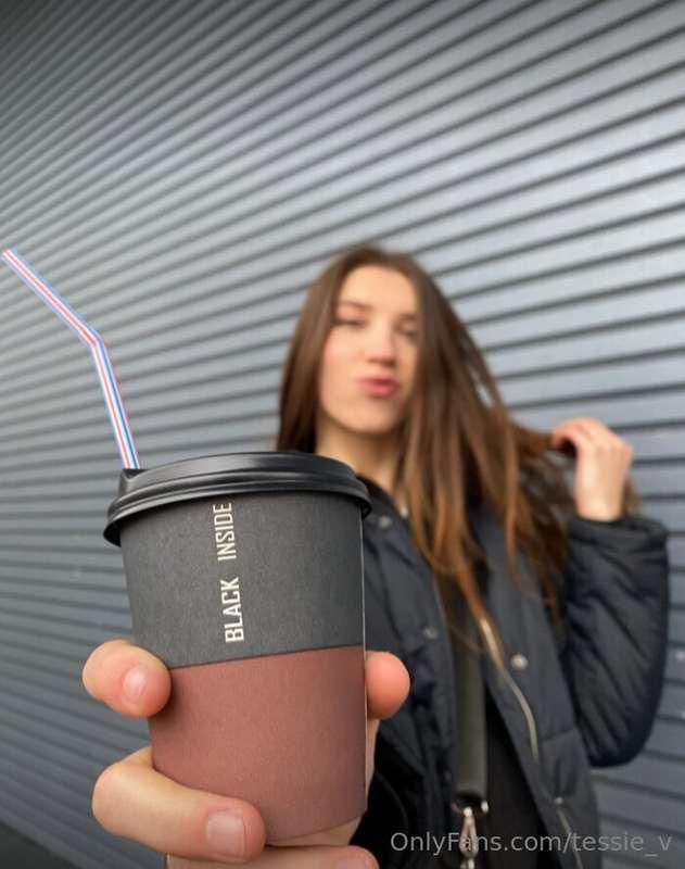 Savoring the simple joys of femininity with every sip of thi..