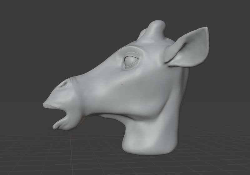 Giraffe Bust WIP