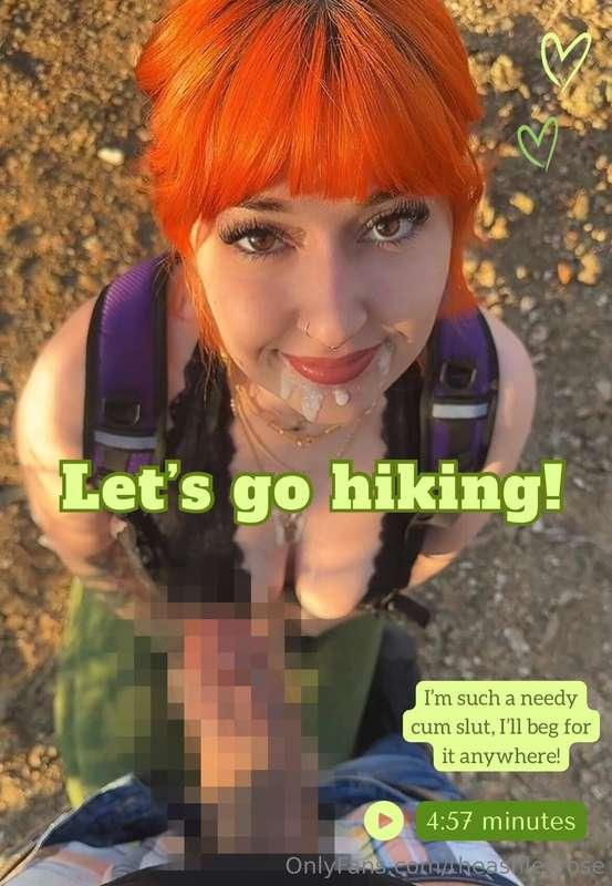 POV: You take me hiking!☀️💦With a cutie pie cum lover like m..