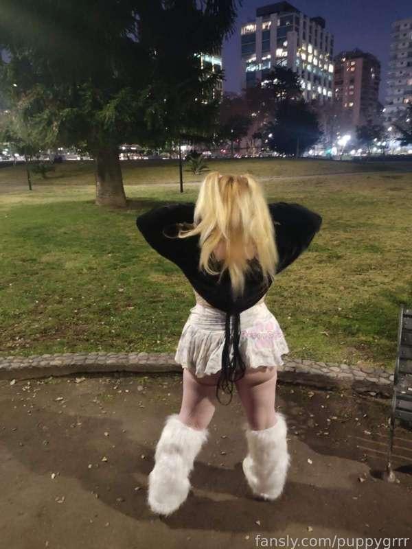 #Exhibitionism #Petplay #BDSM #Puppygirl #Chubby #Public #Microskirt #Skirt #Stocking #fyp