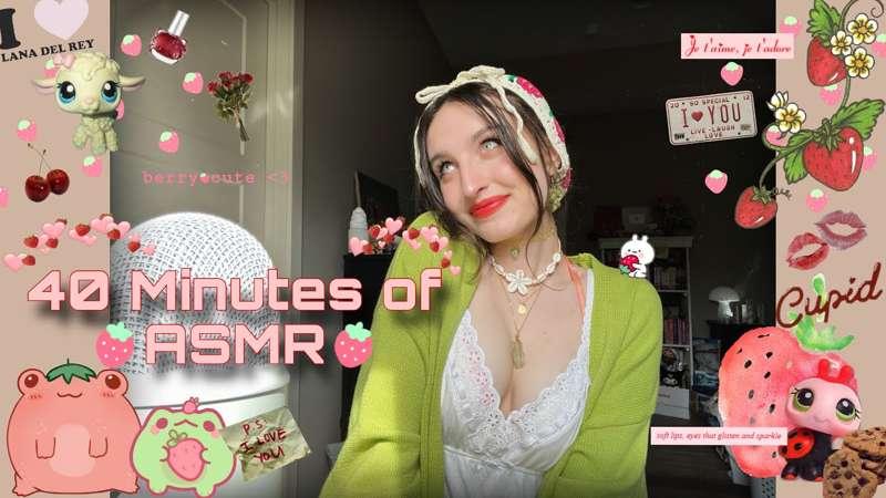 Early Release: 40 Minutes of Unpredictable ASMR ( Feel Good Vibes 🍓) Long Nail Tapping, Mouth Sounds, Rambles + )