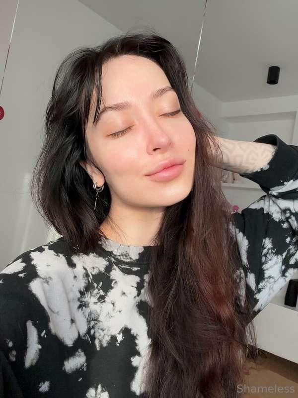 Sometimes it’s just me — no makeup, messy hair, oversized te..