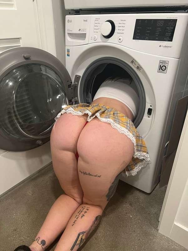 I got stuck in the washing machine again 🥺