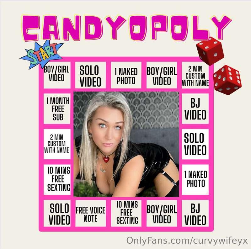 Have a go at Candyopoly! 
Tip $9.99 under this post & I’ll r..
