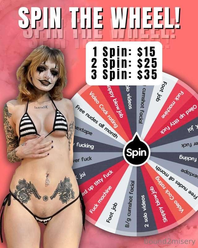 END OF THE MONTH SALE! 🥰TIP & SPIN MY WHEEL FOR A XXX VIDEO ..