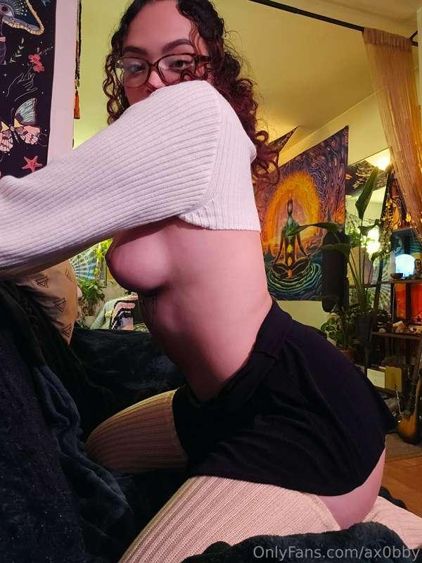When I ride you my perky tits would be right in your face.