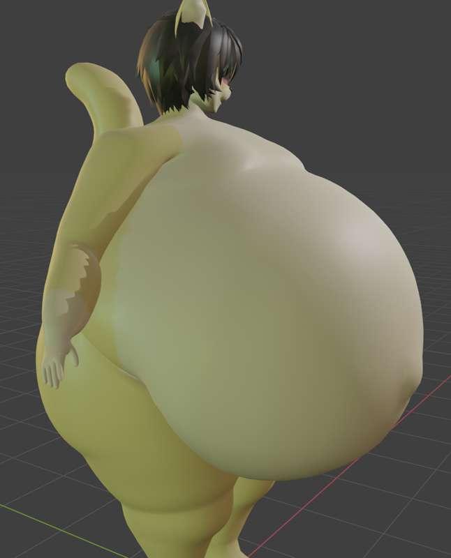 3D Belly inflation size comparison