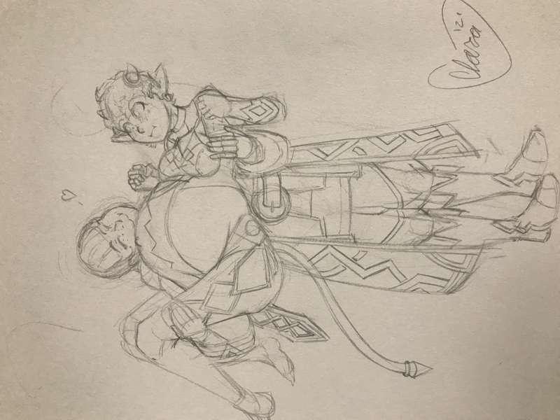 (Sketch) Alex n Me - FEH cosplay!