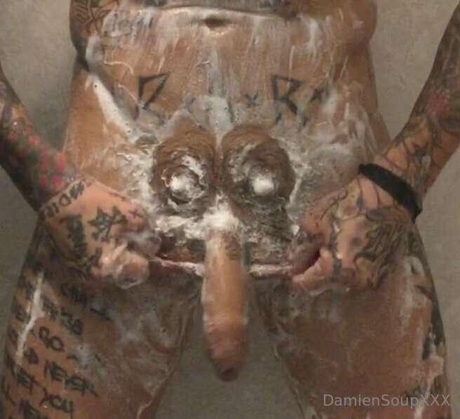 shower moment with mr. grumpy pecker
video available