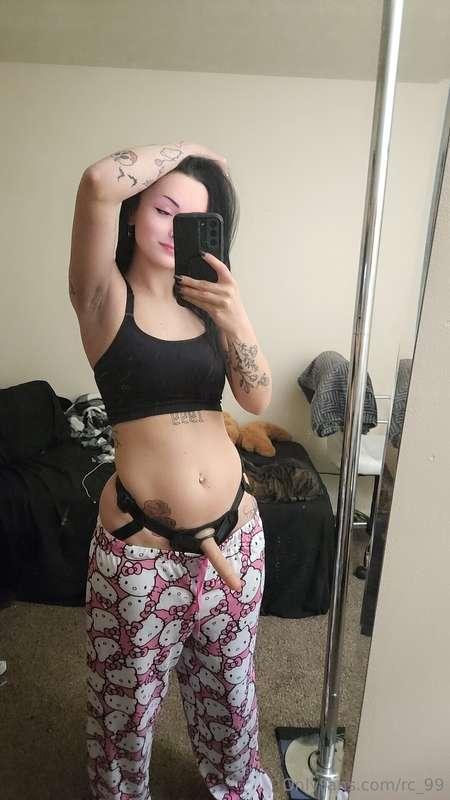 Strap on tight. 😈Tell me how good my dick looks and beg me f..