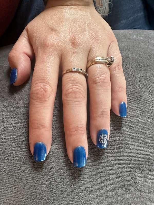 Got my New years nails done this morning! Would they look go..