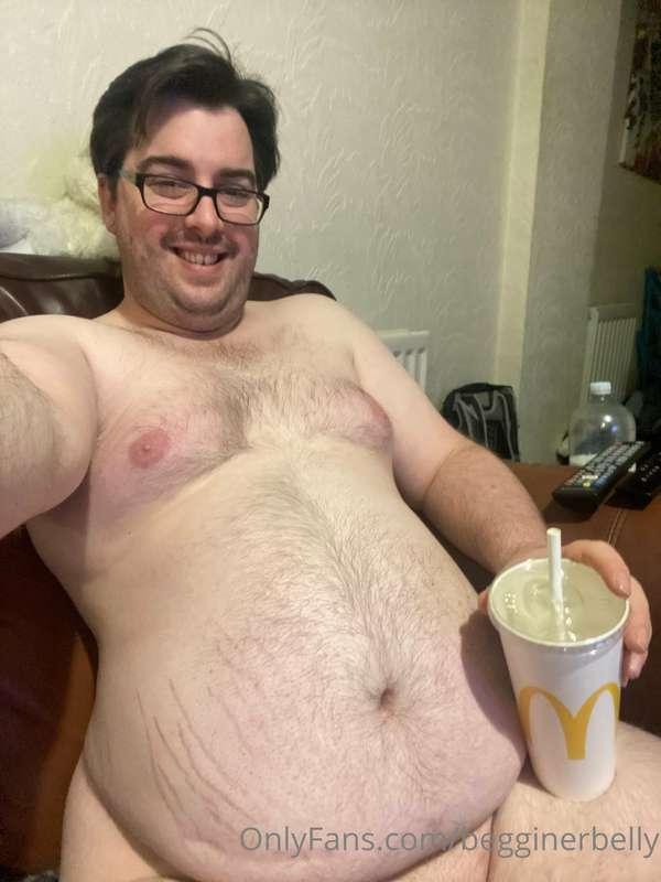 McDonald’s, being naked and feeling up my fat is probably th..