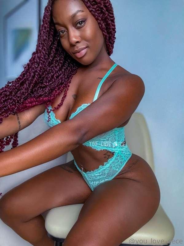 I look stunning in this blue lingerie set, but you're gonna ..