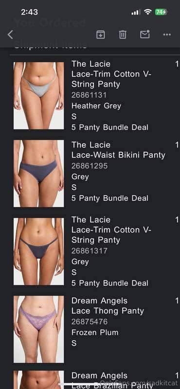 i just ordered some new undies :) if you wanna see me in any..