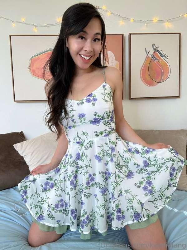 do you like the panties i’m wearing under my dress? 😏