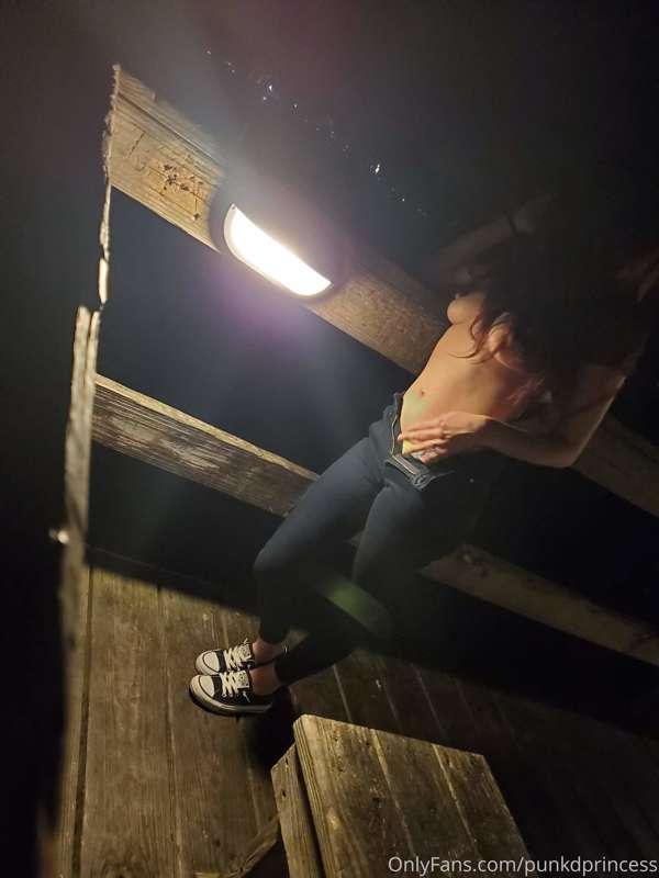 Topless on the pier 😜