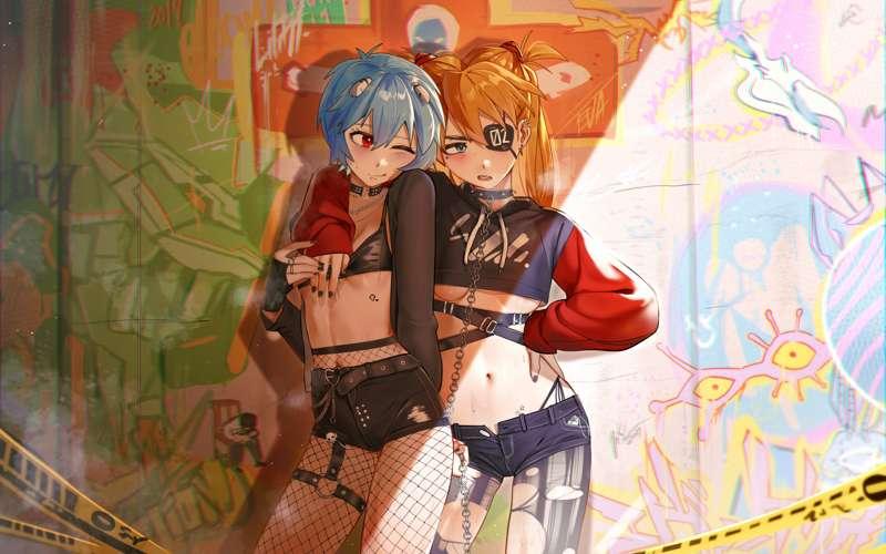 [R-18] Asuka x Rei + NSFW variations