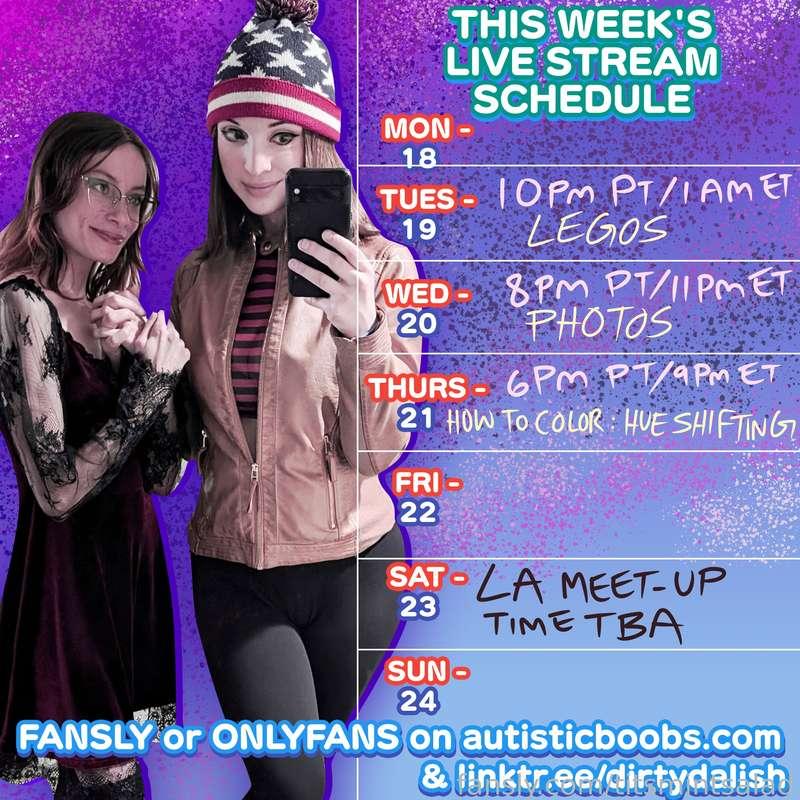 I'm streaming with @dirtydalish this week, come by and say hi 👋 

#fyp #collab #stream #live #schedule #titsmintsalad