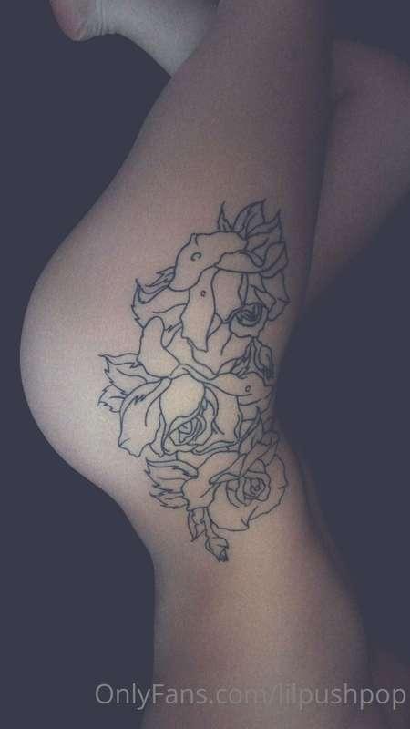 Before I got my rose tattoo filled in 🥰