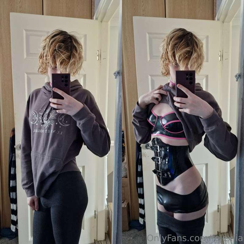 Would you let me go out with these on underneath? >~<
