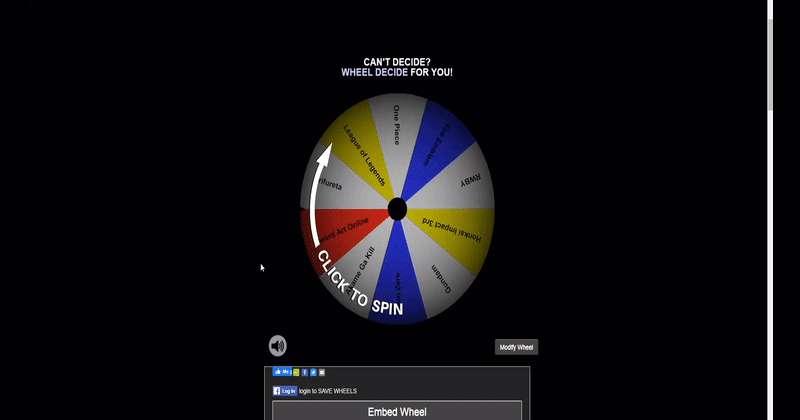 Random Wheel Results