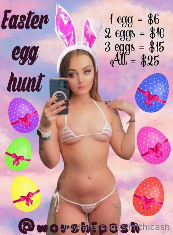 ## **Egg Hunt: every egg wins!**

From now until Easter 🐣 yo..