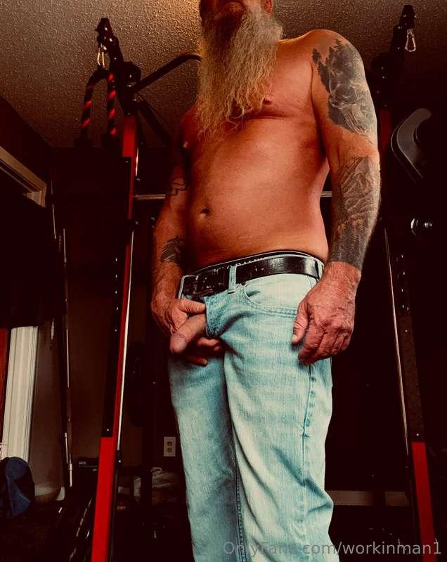 Ready for a workout and this guy wanted to poke his head out..