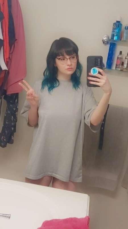 big shirt get small...you can see something else if you look..