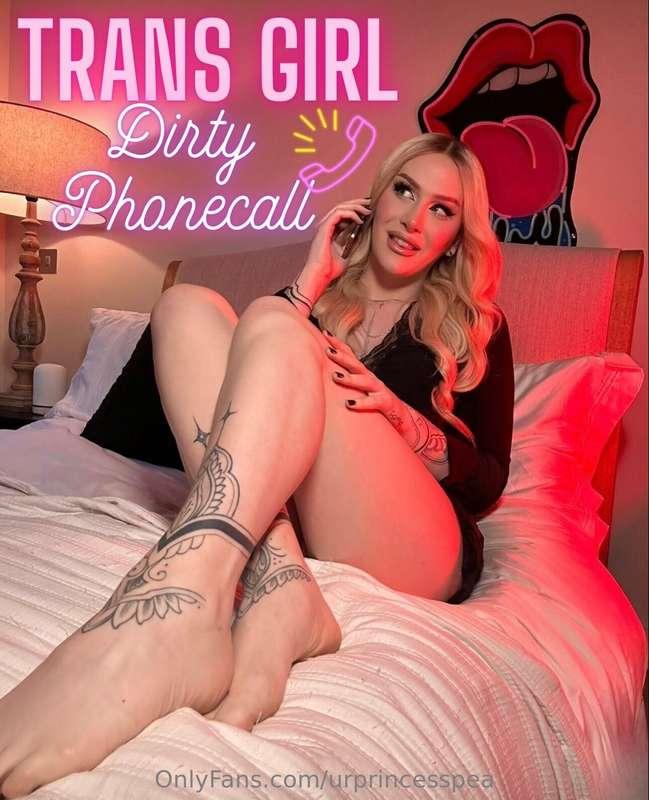 Trans Dirty Phonecall- Wanking my fat cock while I have a fi..