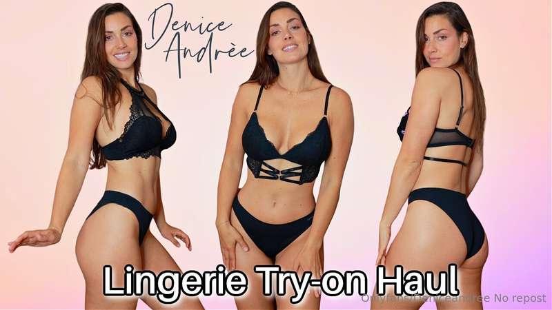Hot lingerie Pre view!! The full try on part without edit an..