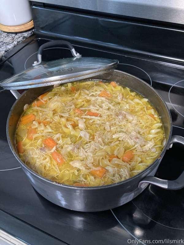 Day TWO of the wretched migraine. Homemade soup for dinner m..