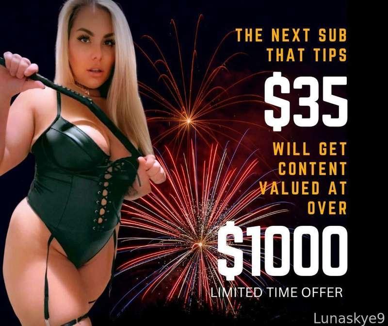 Tip $35 and get content valued at over $1000!!!! 💥😈💋