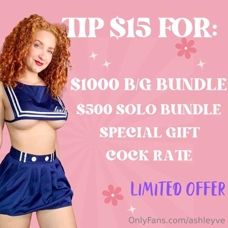 FIRST 2 FANS TO TIP $15 GETS:
💗$1K video Boy/Girl bundle!
💗$..