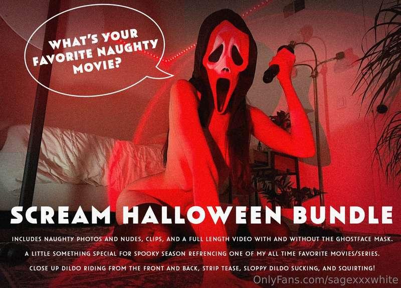 This is your favorite spooky movie 👻 A bundle of naughty pic..