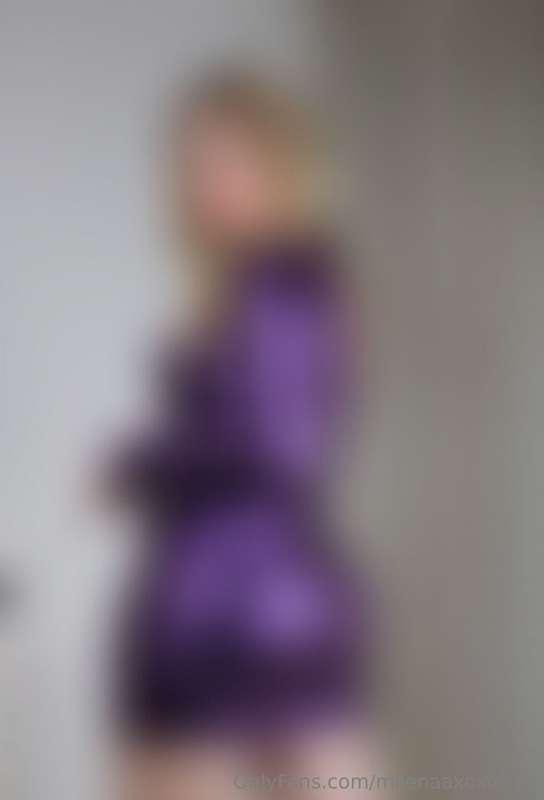 Shiny & Tight Purple Dress 🤭 Wanna Spank? 👀