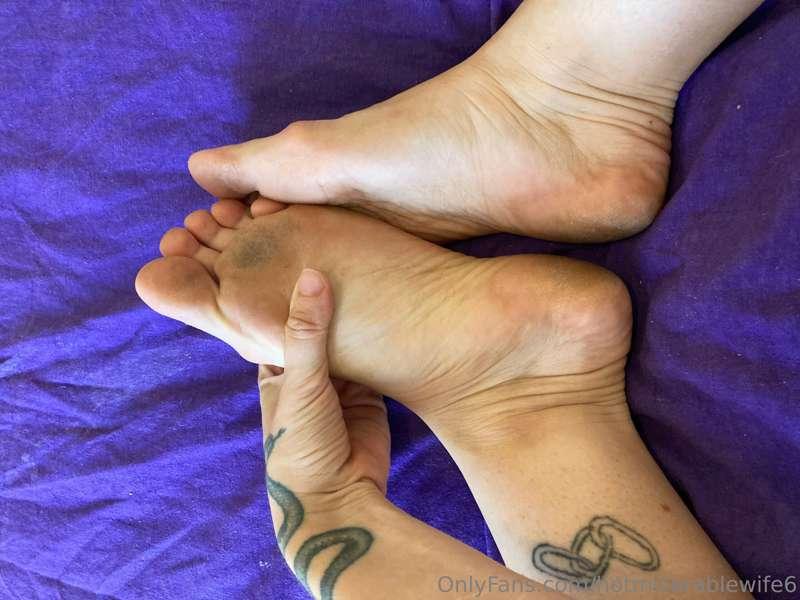 dirty soles from cleaning my apartment all day