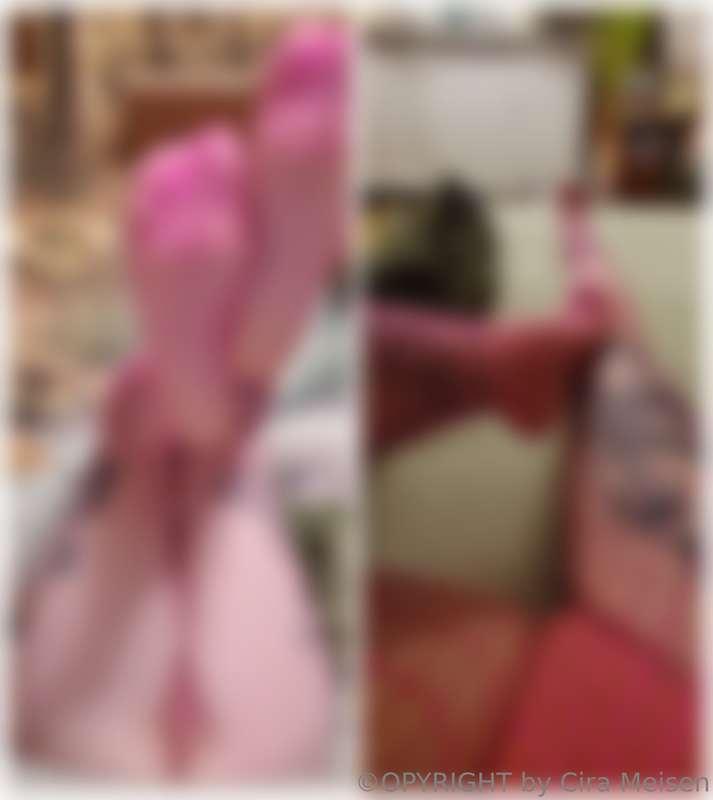 Long legs and cute feet in pink fishnets anyone? 💕✨