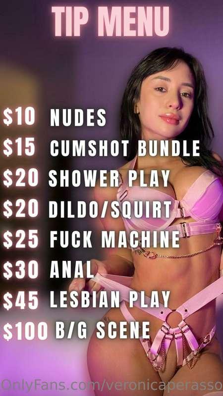 Introducing my ***NEW***  💥***TIP MENU***💥
Contribute to thi..