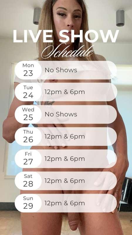 Don’t forget I’m doing a bunch of live shows this week! Make..