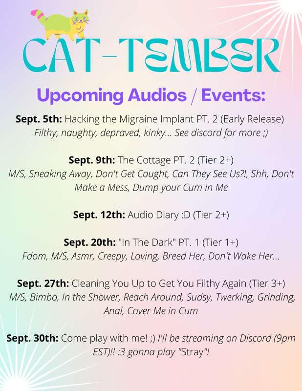 Updated September Calendar :)