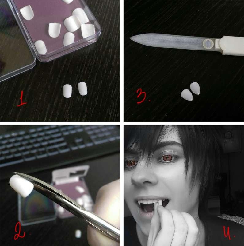 Vampire fangs tutorial 
