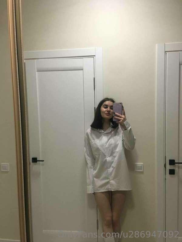 Trying on your shirt😂😏