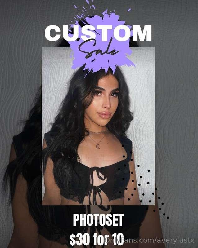 Do me a favor? Order a custom photoset today? 😏