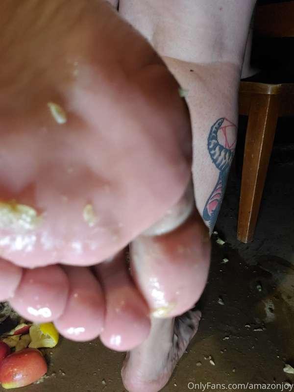 Come here and lick my feet clean, NOW!