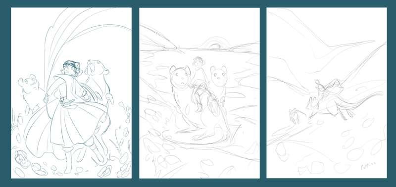 3 sketches - Jaro & the rats